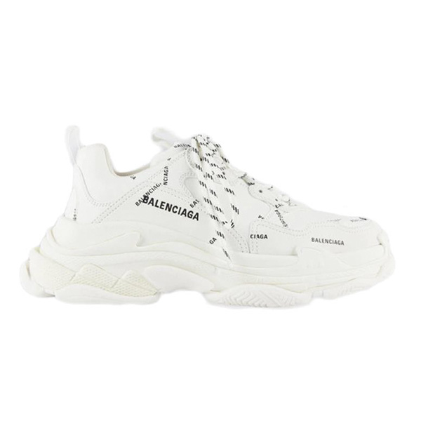 Sneaker: Balenciaga Triple S Allover Logo White